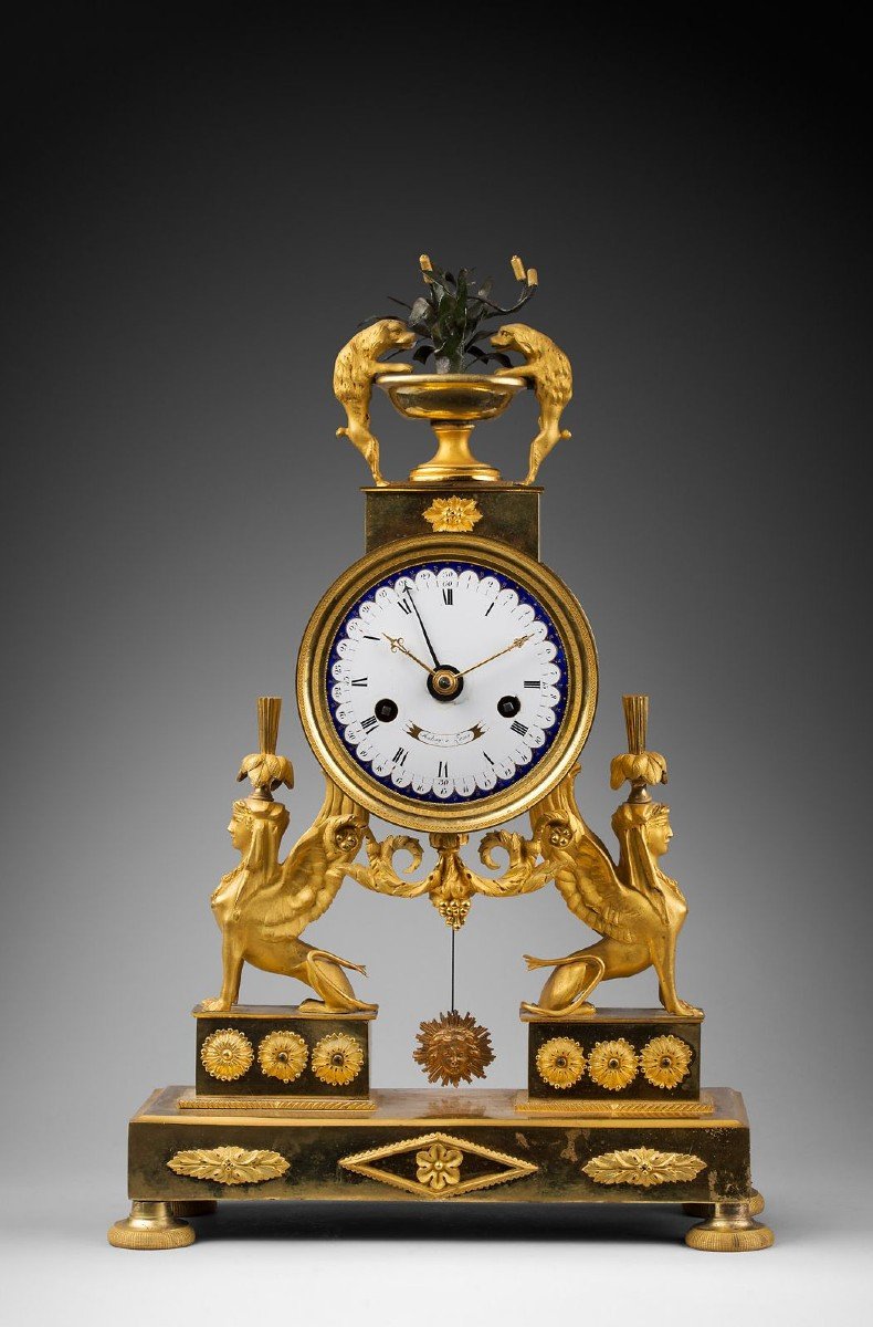 French Gilt Bronze Clock