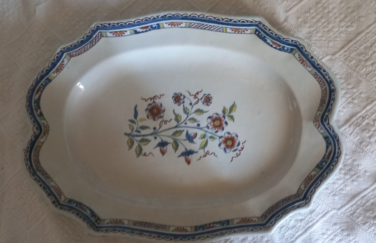 Very Large Rouen Earthenware Dish