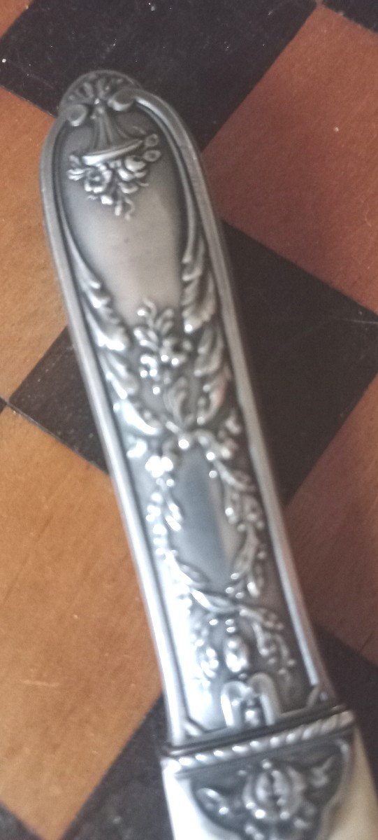 Ivory Letter Opener Mounted On A Silver Handle -photo-3