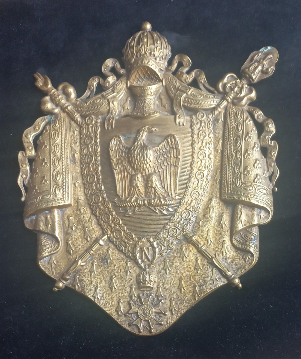 Plaque Aux Grandes Armes De Napoleon III