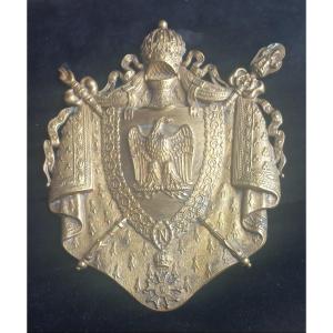 Plaque Aux Grandes Armes De Napoleon III