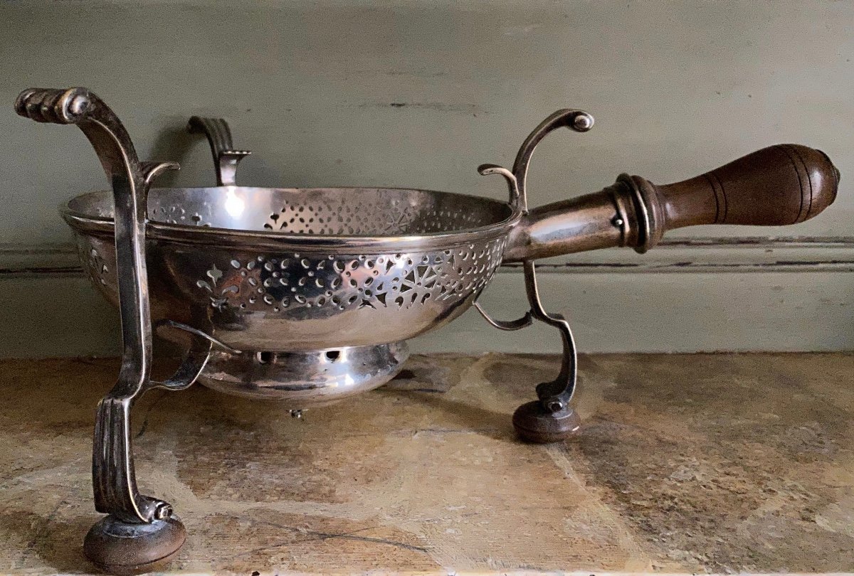 Stove, With Embers, Plated Metal, Silver, Eighteenth-photo-1