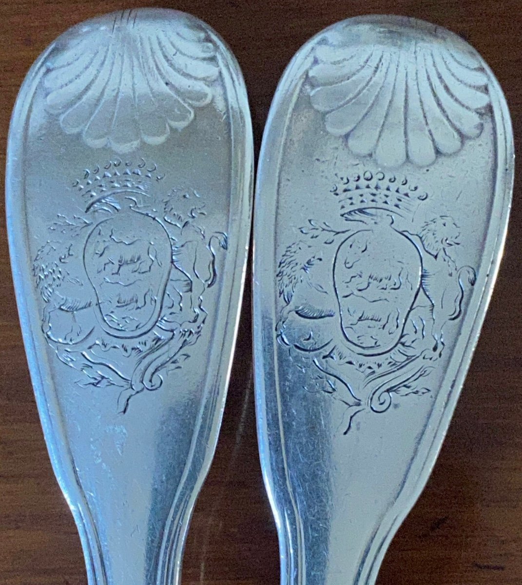 Bordeaux, Couvert, Argent, Filets Coquilles, Armoiries, 1778