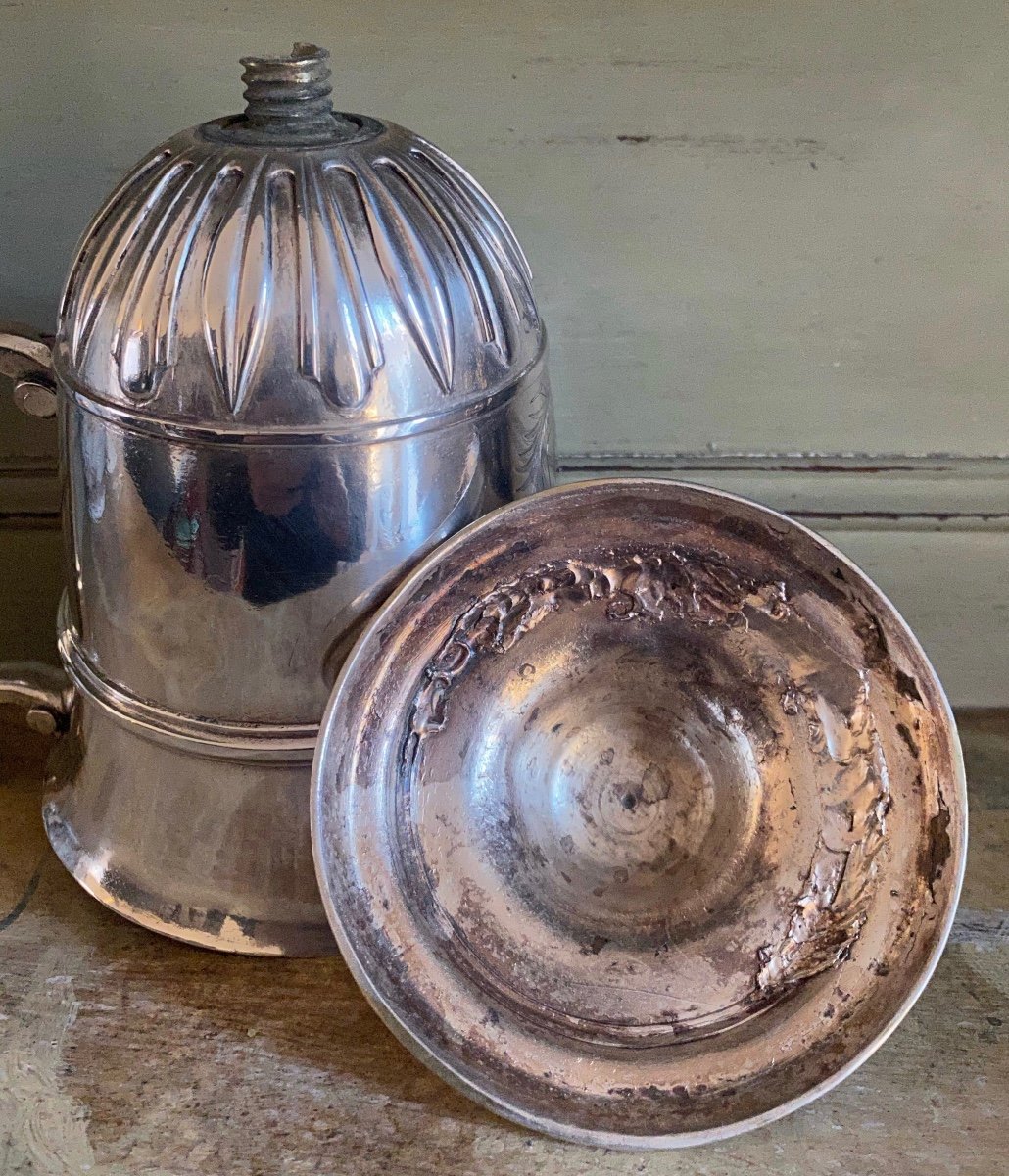 Museum, Helmet Ewer, Plated Metal, Silver, Coat Of Arms, Louis XIV, XVIIth-photo-7