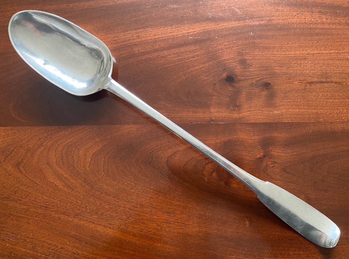 Community, Pot Spoon, Silver, Plain Flat, Paris 1738-photo-2