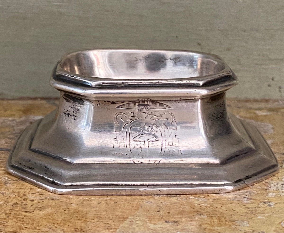 Salt Shaker, Silver, Coat Of Arms, Avignon, 18th Century