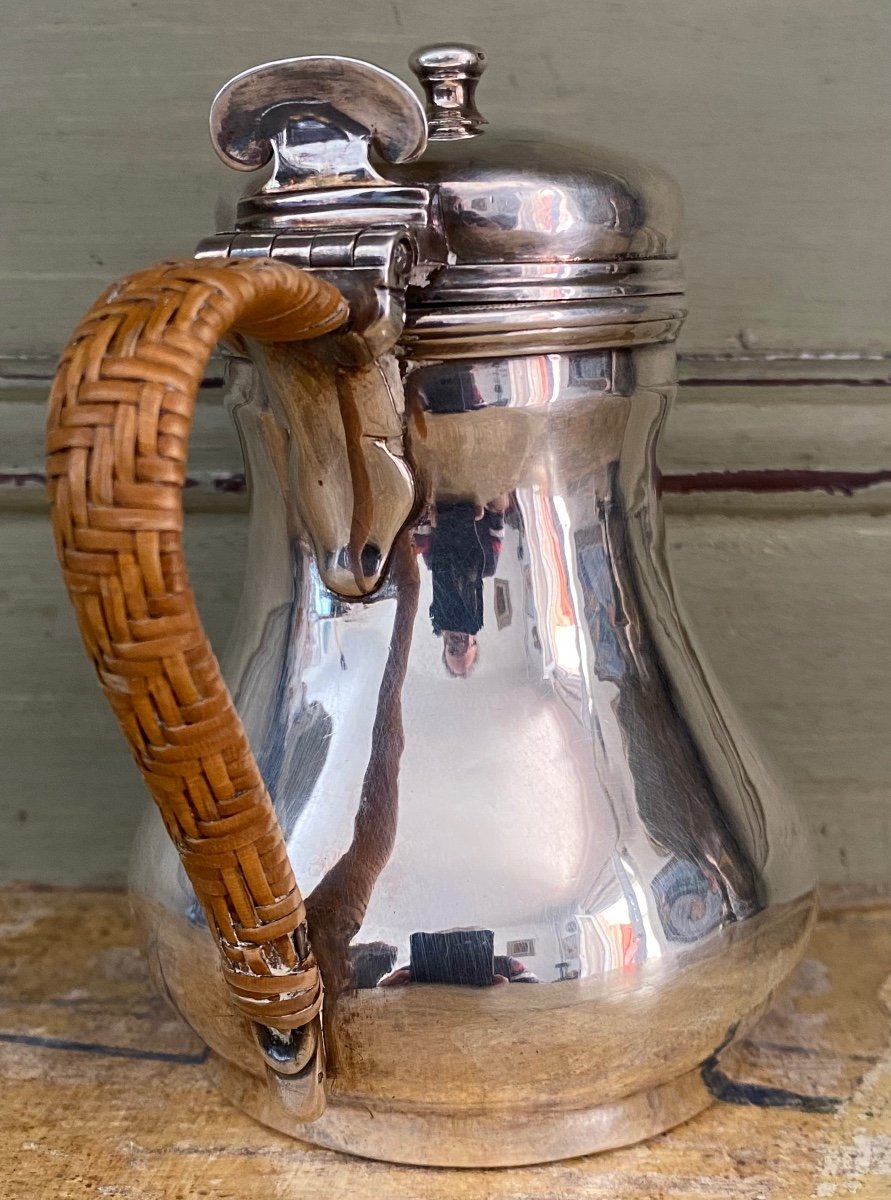 Egoïste, Marabout Jug, Creamer, Silver Coat Of Arms, Paris 1744-photo-1