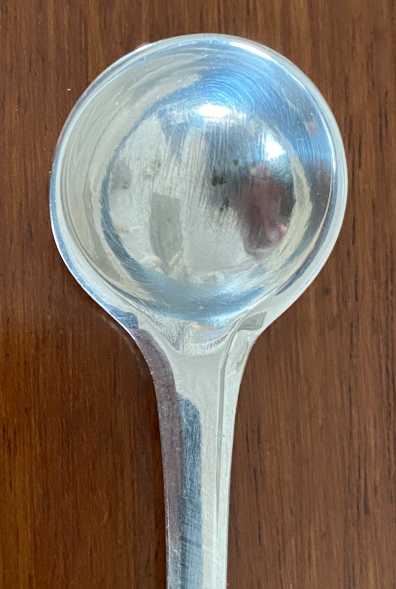 Bourges, Ladle, Mustard Spoon, Silver, 18th Century-photo-3