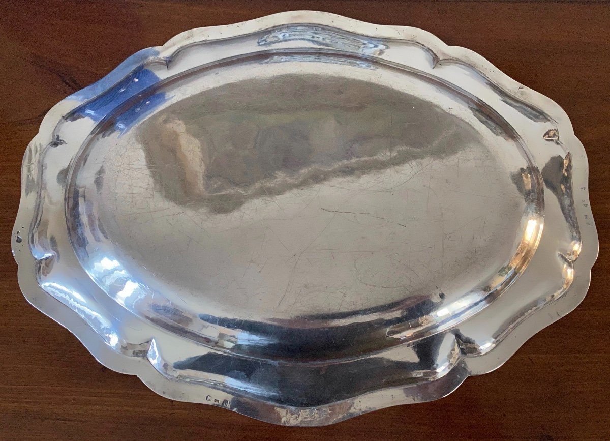 Versailles, Large, Oval Dish, Silver, Contour Fillets, 1775-80-photo-2