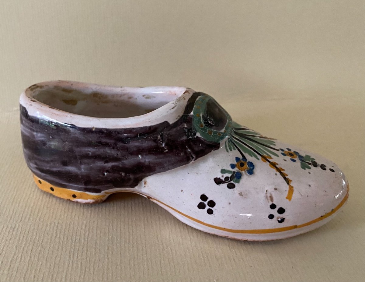 Shoe, Clog, Earthenware, Nevers, 18th Century-photo-2