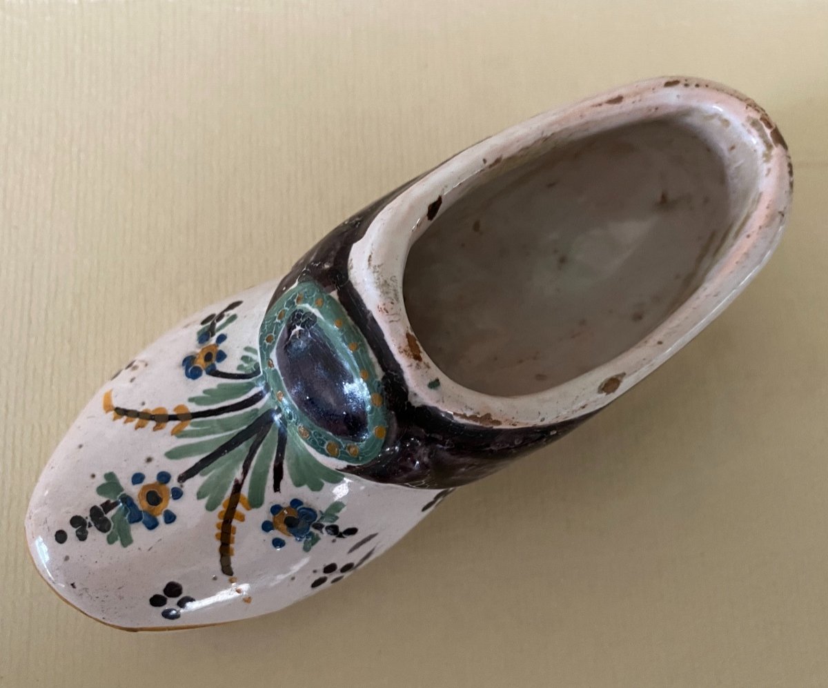 Shoe, Clog, Earthenware, Nevers, 18th Century-photo-1