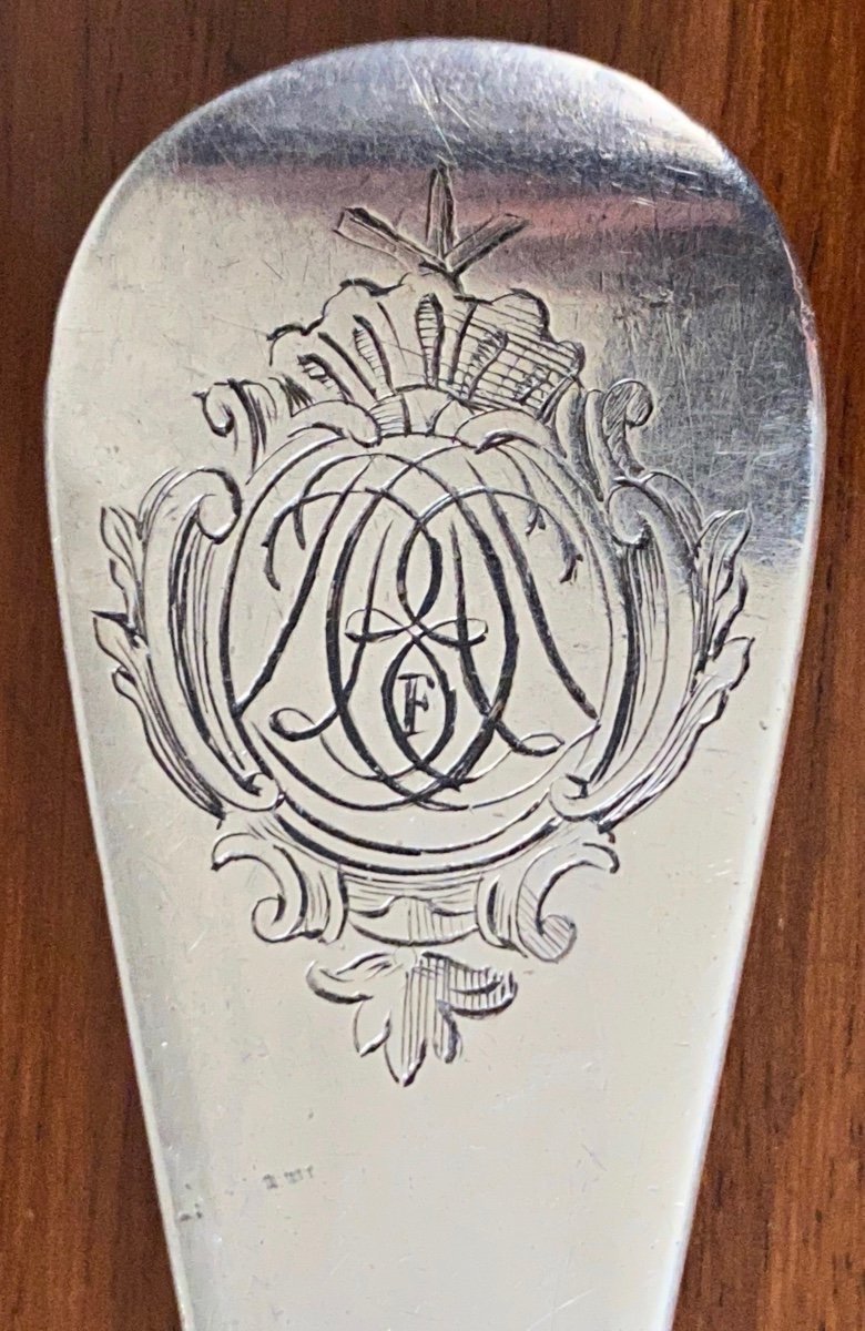 Cuillère à Ragoût, de Service, Argent, uniplat, Paris, 1766-photo-1