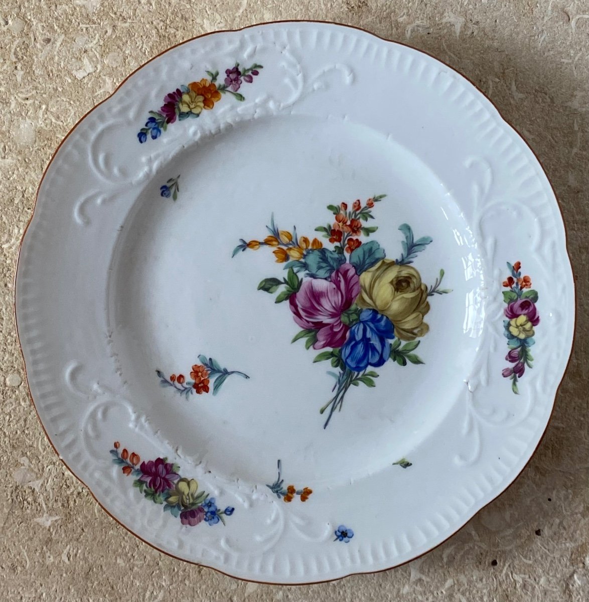 Meissen, Assiette, Porcelaine, XVIIIè