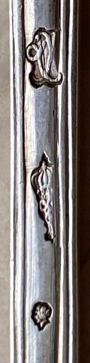 Paire de Pelles à Sel, Argent, Armoiries, Paris 1784-photo-3