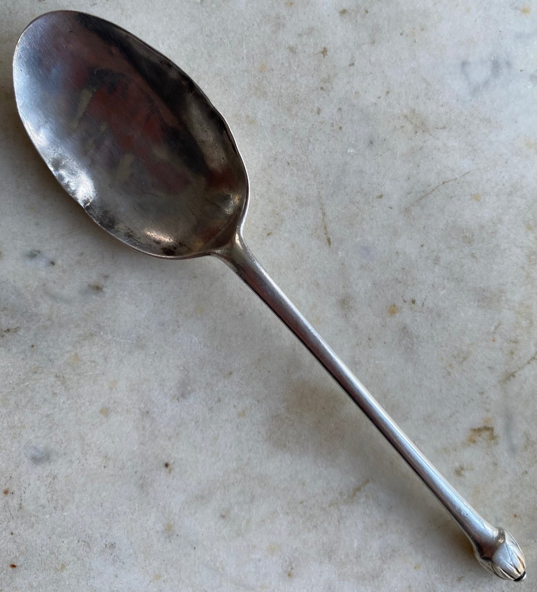 Museum, Small Spoon, Rat Tail, Silver, Late 17th Century-photo-2