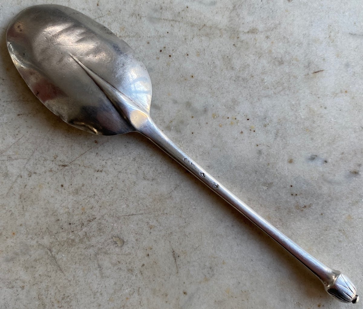 Museum, Small Spoon, Rat Tail, Silver, Late 17th Century