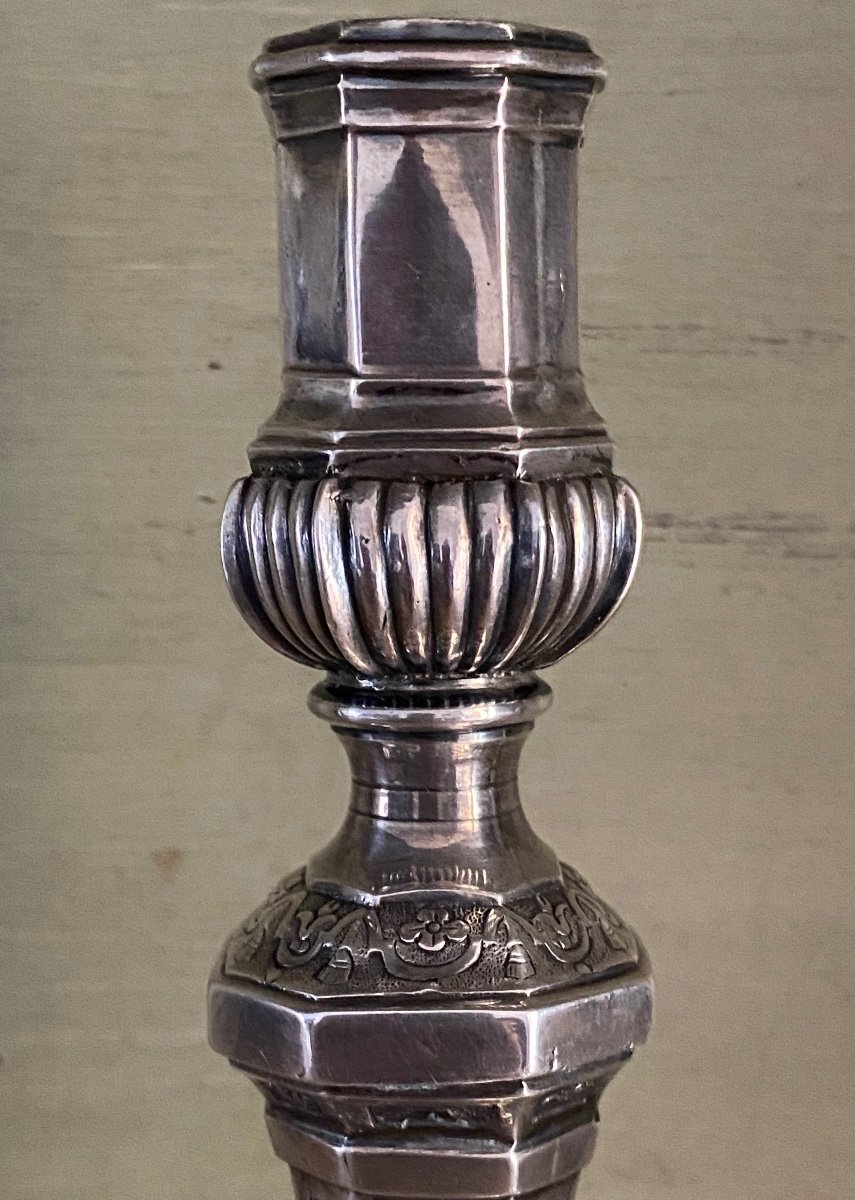 Torch, Candlestick, Silver, Coat Of Arms, Paris, 1704-1712-photo-3