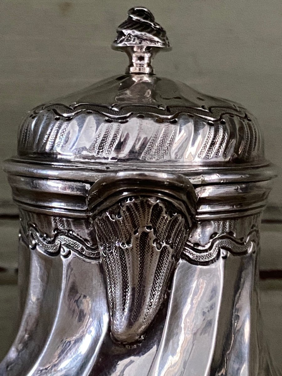 Mustard Pot, Creamer, Silver, Twisted Ribs, Paris, 18th Century-photo-3