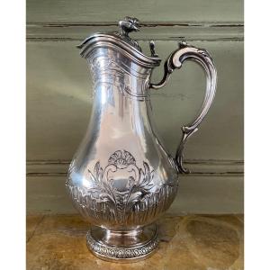 Ewer, Water Pot, Silver Metal, Gallia, Christofle, Louis XV Style