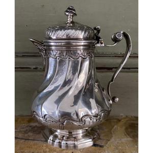 Mustard Pot, Creamer, Silver, Twisted Ribs, Paris, 18th Century