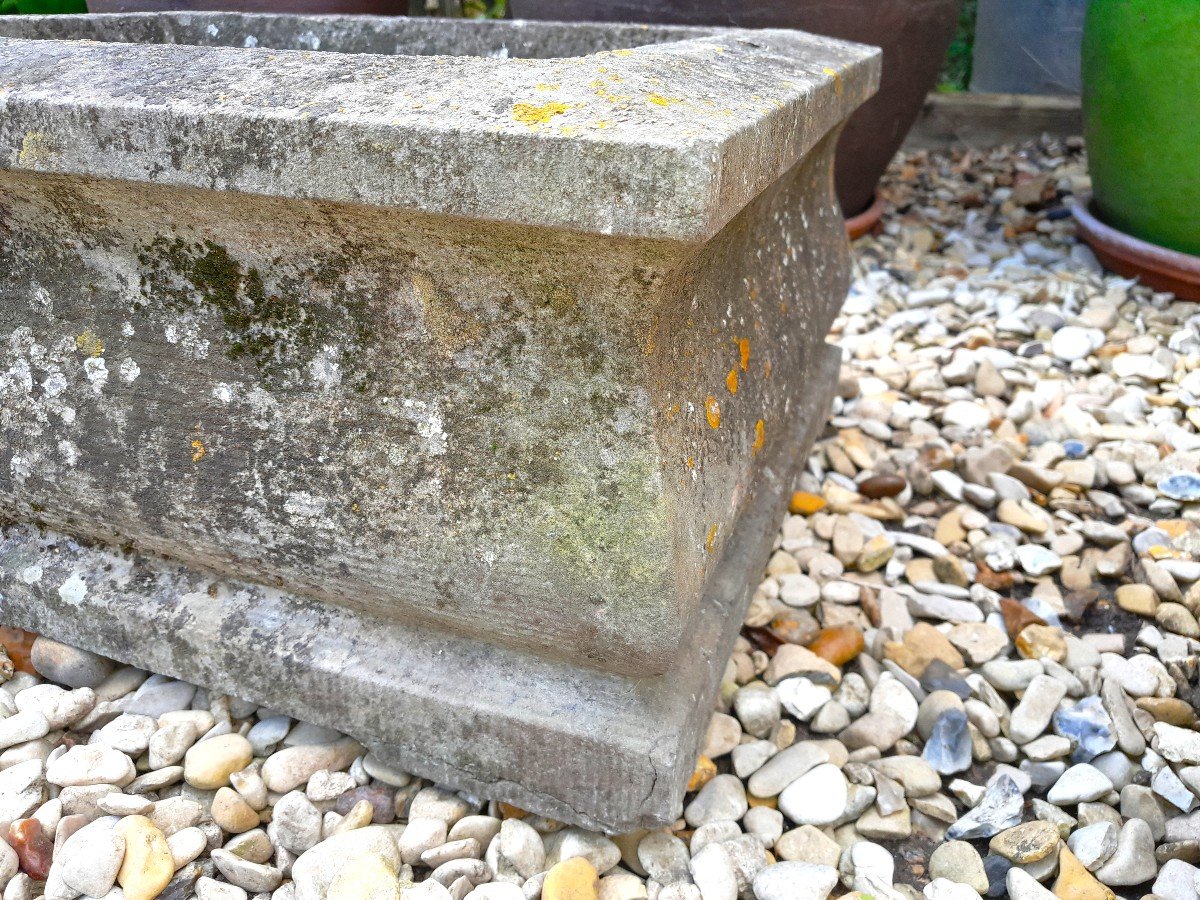 Pair Of 19th Century Stone Planters-photo-2