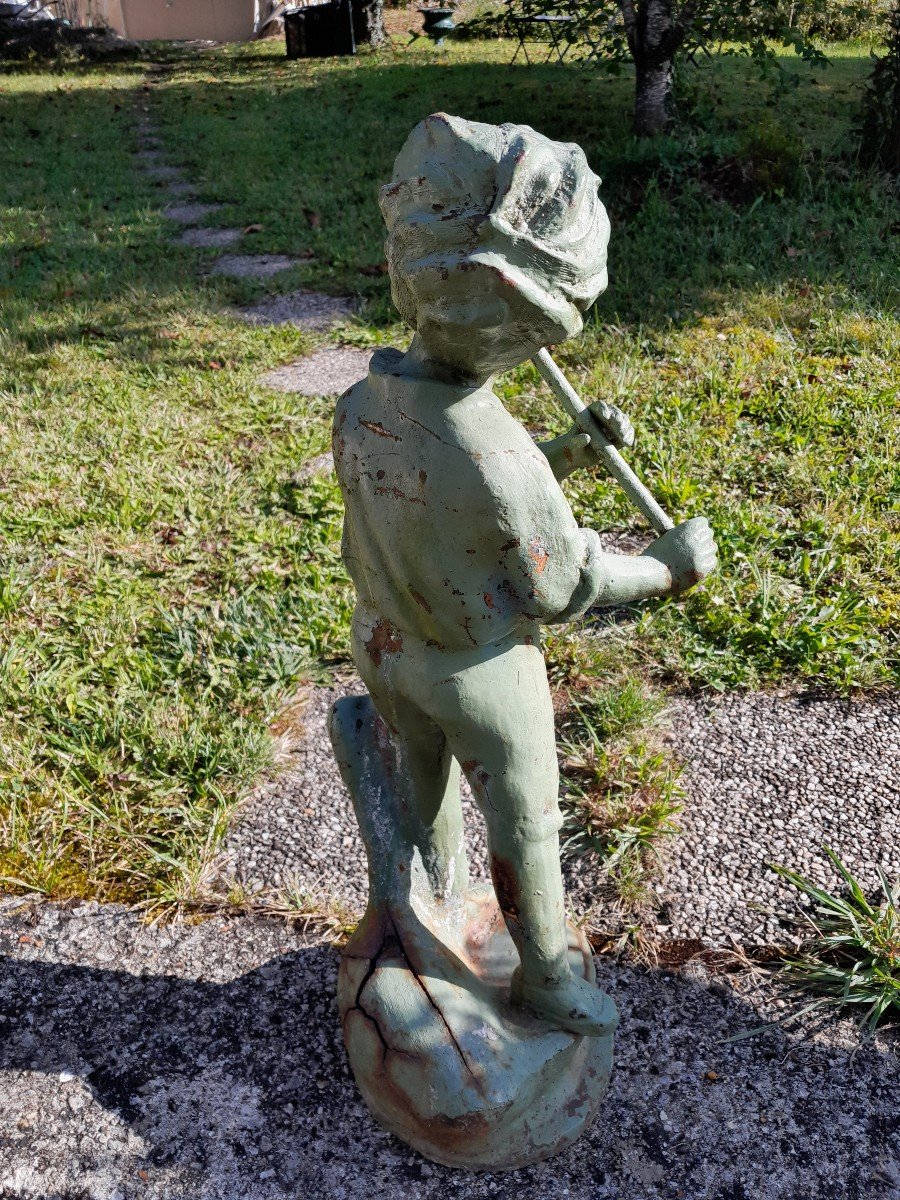 Joueur De Flute - Statue En Fonte 1900-photo-3