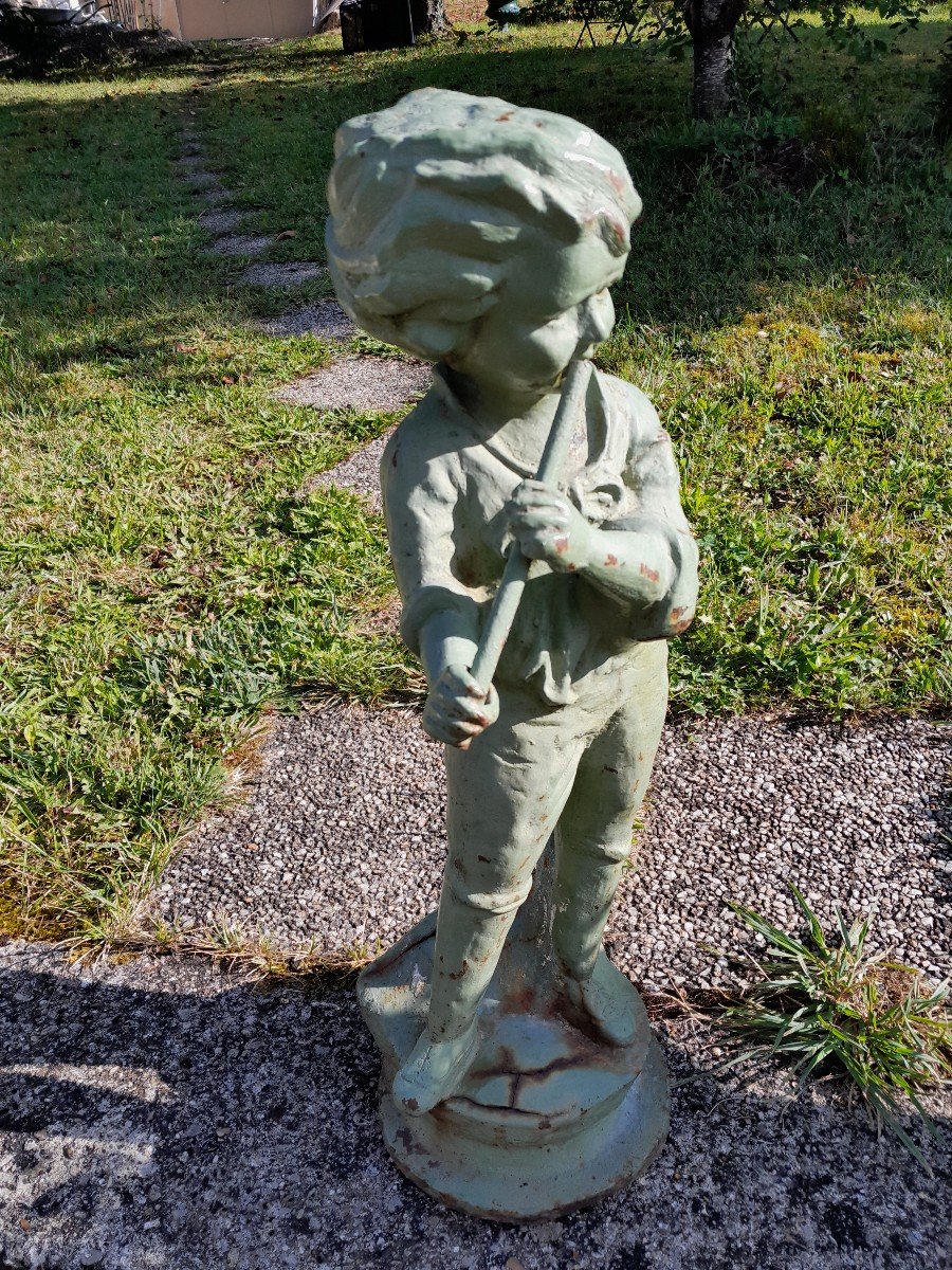 Joueur De Flute - Statue En Fonte 1900-photo-4