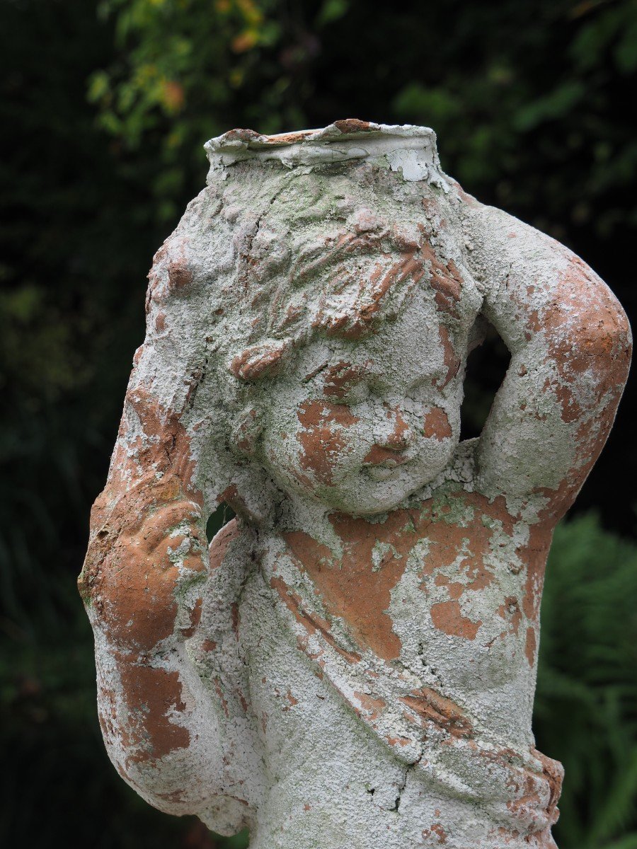 Fontaine En Terre Cuite  XIXe-photo-2