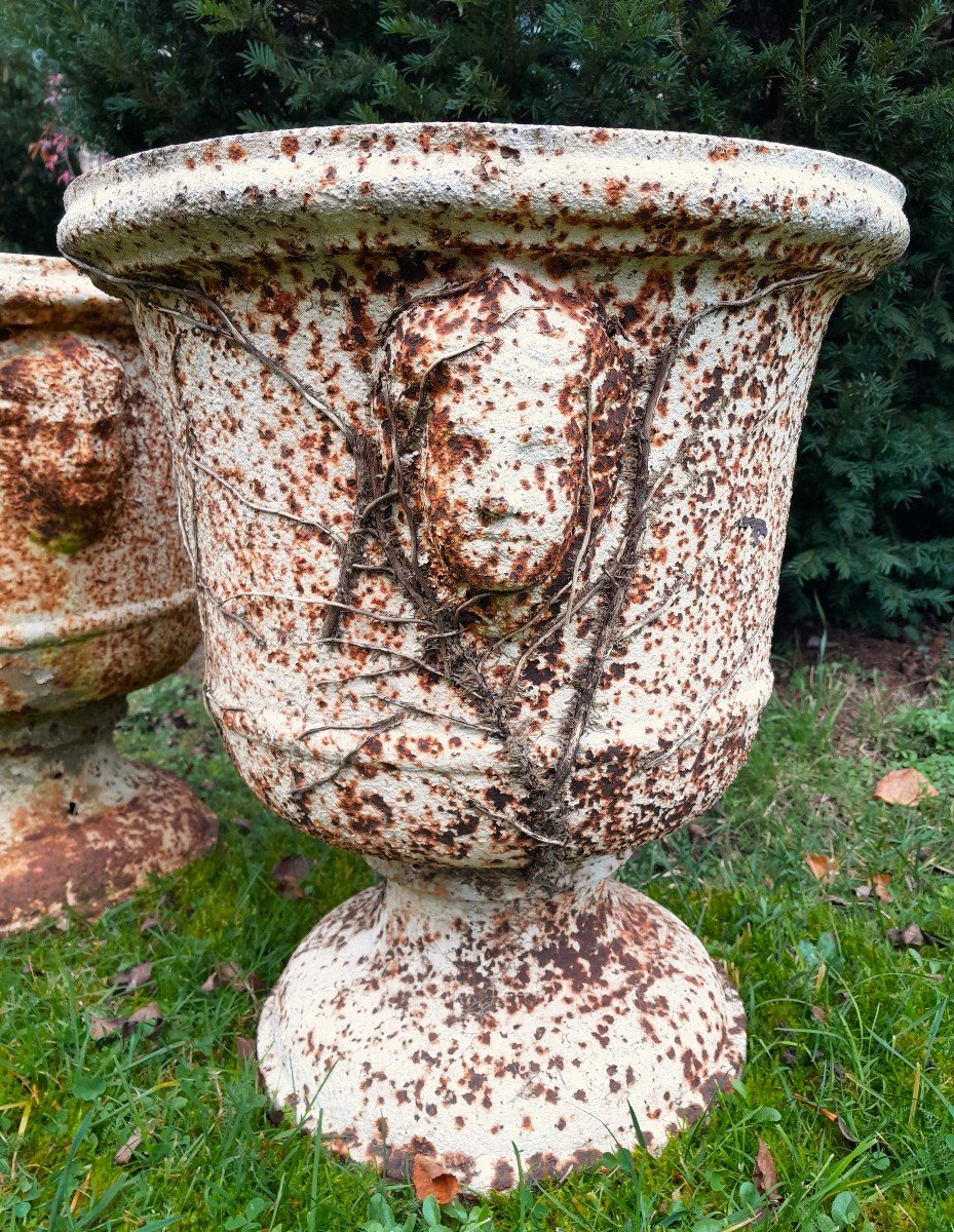 Pair Of Vases With Women's Heads