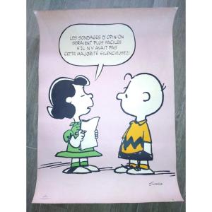 Affiche Charlie Brown Shulz 1973