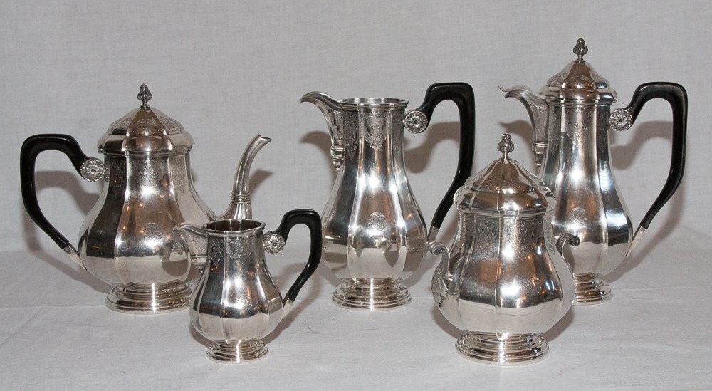 Service 5 Pieces In Sterling Silver Auguste Leroy Late Nineteenth-photo-8