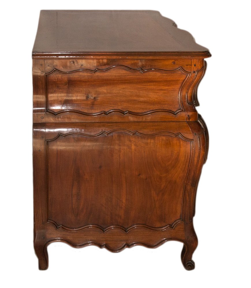 Bordelaise Chest Of Drawers In Walnut Louis XV Period-photo-3