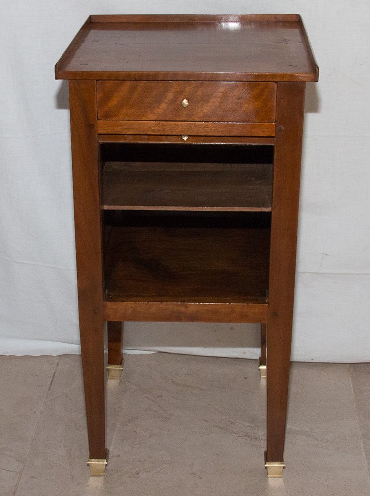 Bedside With Curtain In Walnut Directoire Period Late Eighteenth-photo-6