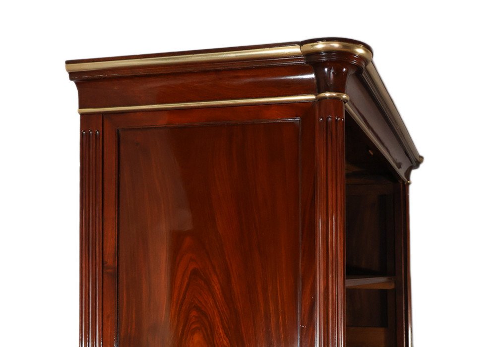 Louis XVI Period Solid Mahogany Wardrobe-photo-6