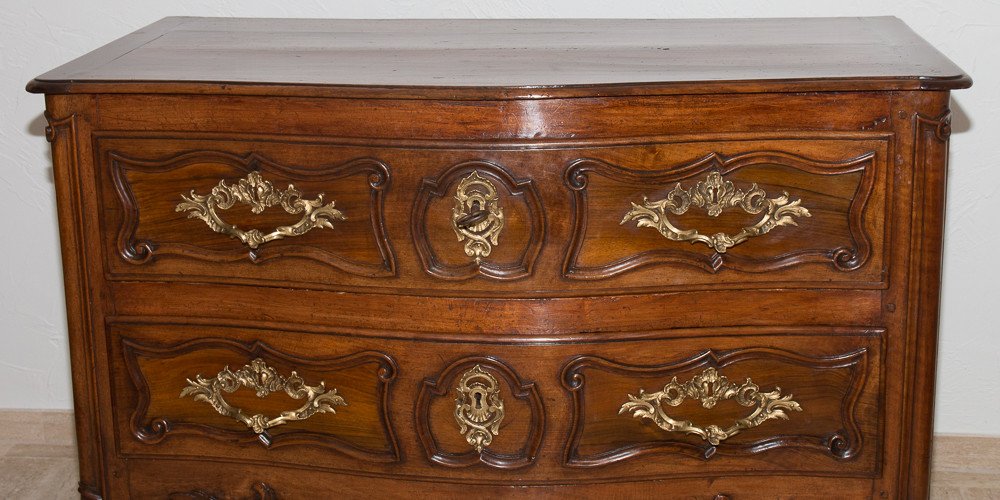 Commode Nimoise  En Noyer  époque Louis XV-photo-2