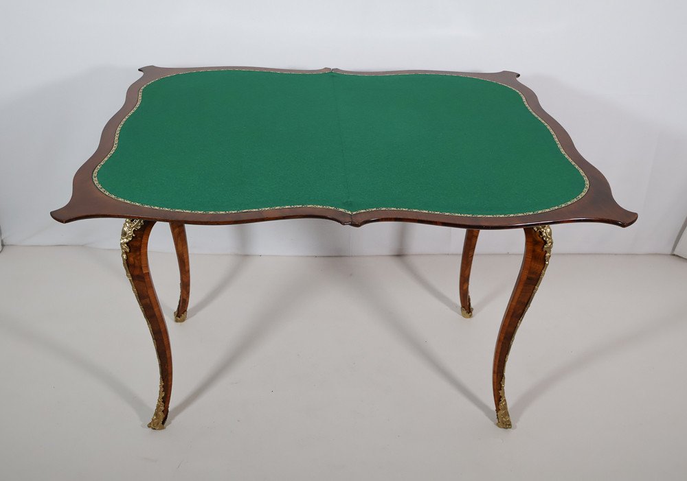 Table à Jeux En Ronce De Noyer Edwards Et Roberts Circa 1890-photo-2