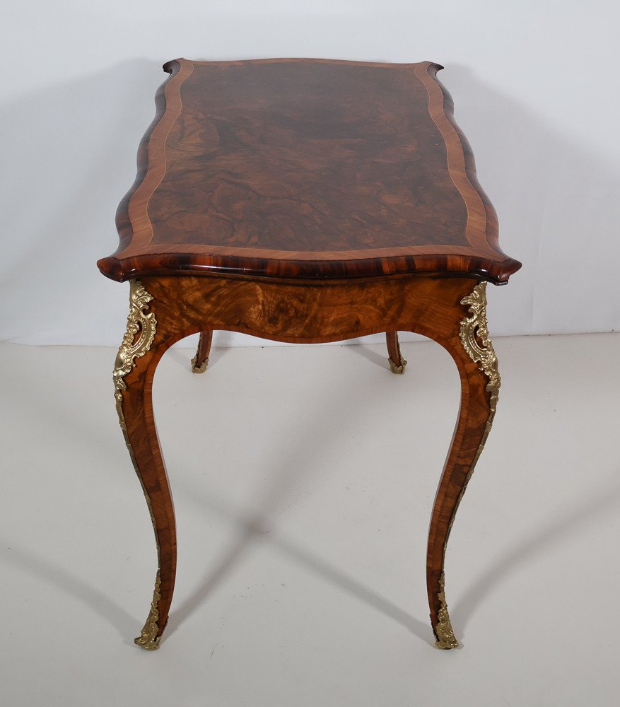 Table à Jeux En Ronce De Noyer Edwards Et Roberts Circa 1890-photo-1