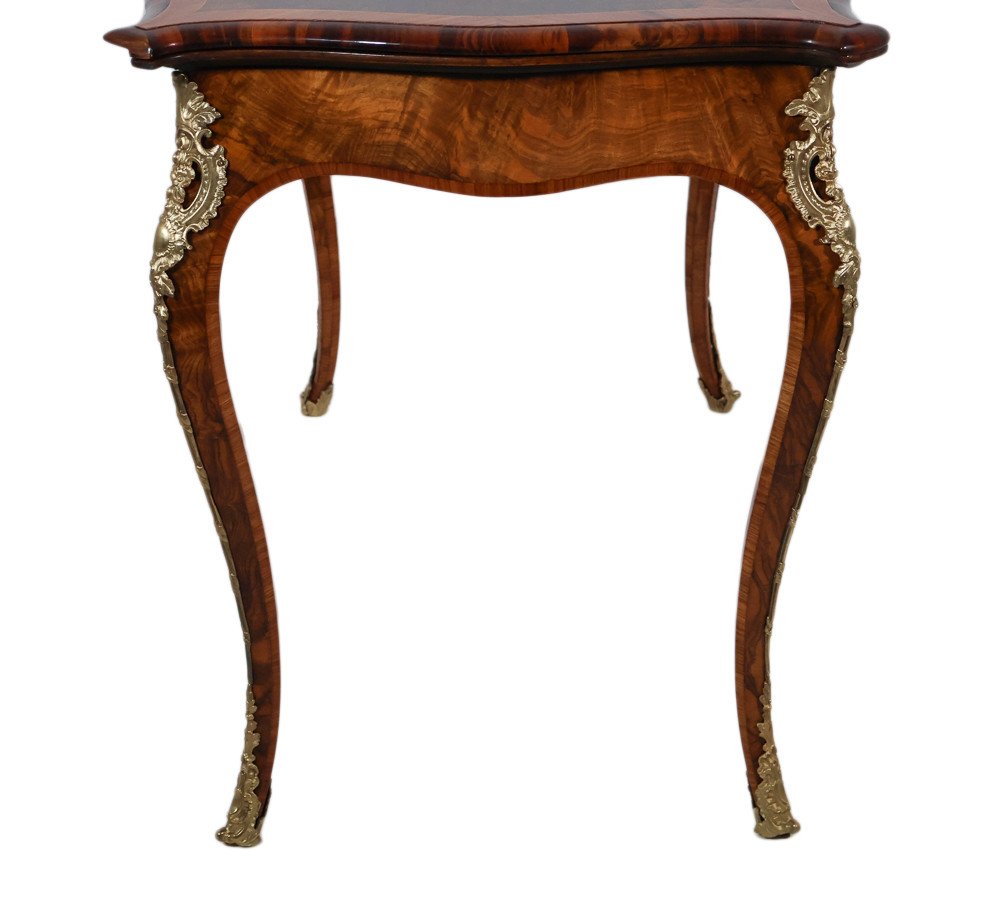 Table à Jeux En Ronce De Noyer Edwards Et Roberts Circa 1890-photo-4