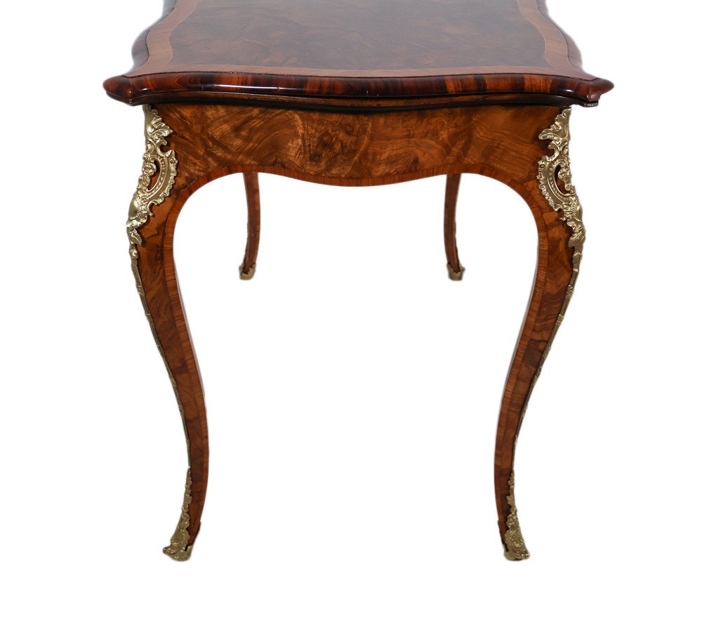 Table à Jeux En Ronce De Noyer Edwards Et Roberts Circa 1890-photo-8