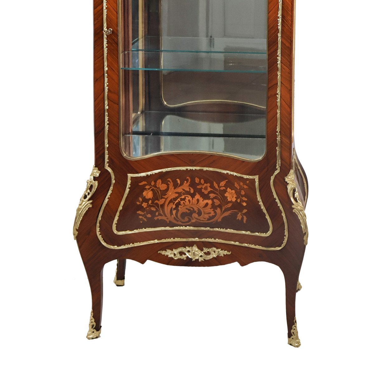 Showcase In Rosewood Marquetry Napoleon III Period-photo-2