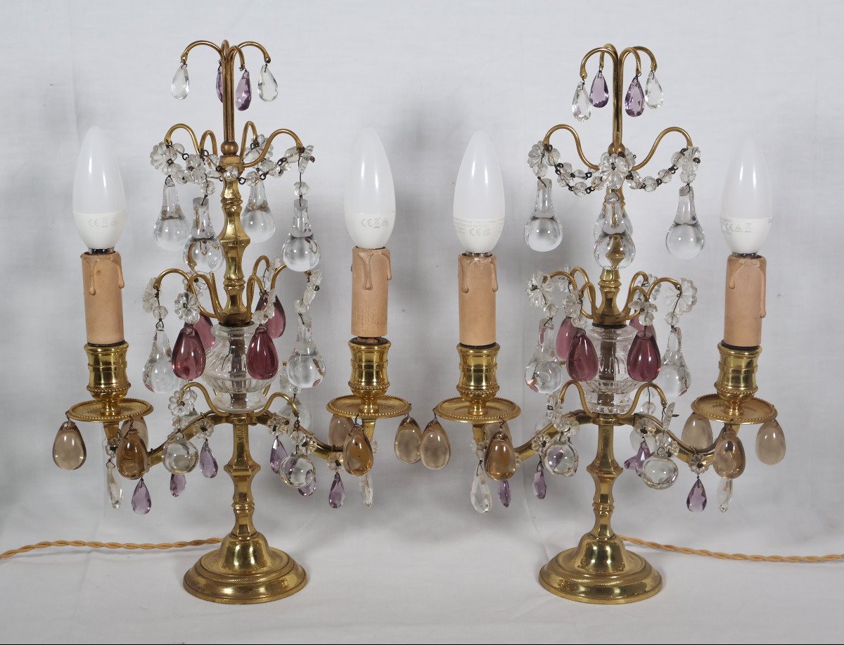 Pair Of Gilt Bronze Girandoles From The Napoleon III Period 