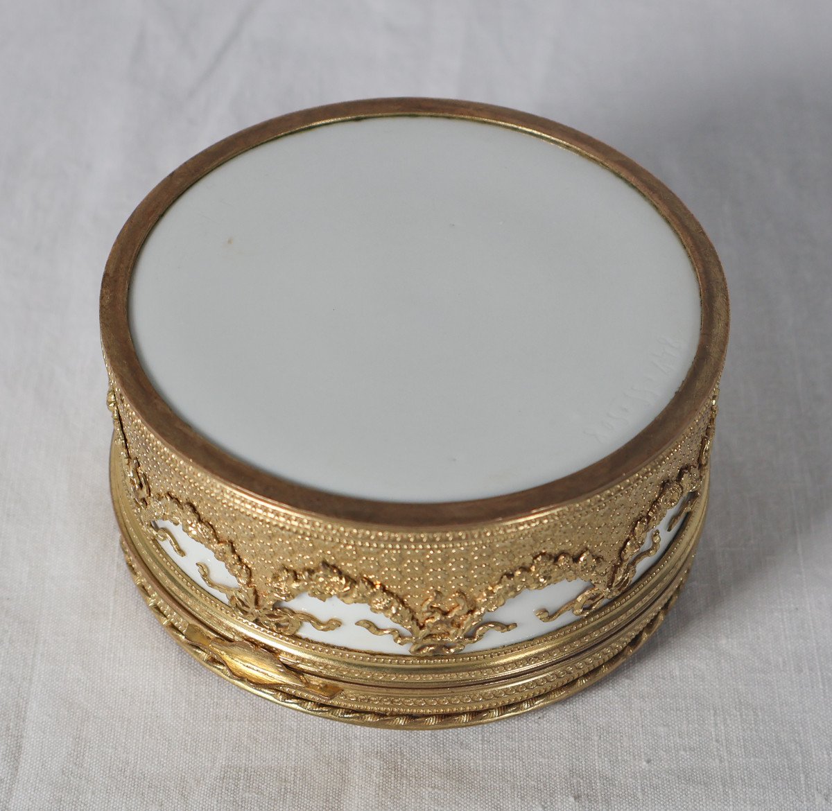  Porcelain And Pomponne Jewelry Box, Late 19th Century-photo-3