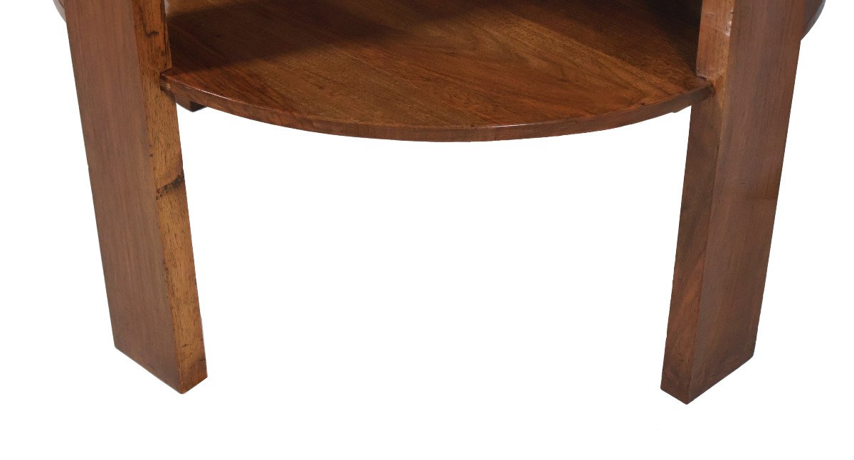  Solid Walnut Pedestal Table, Art Deco Period-photo-8