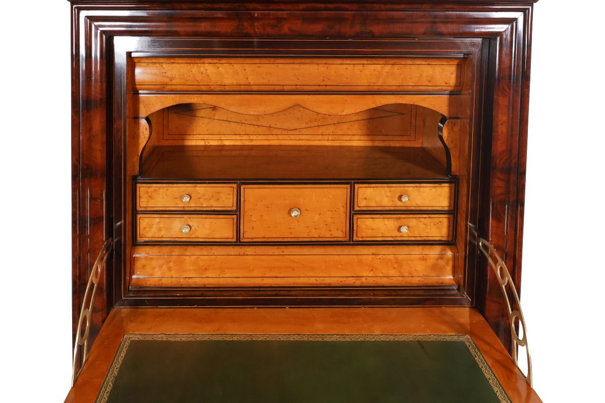  Louis Philippe Period Flamed Mahogany Secretary-photo-3