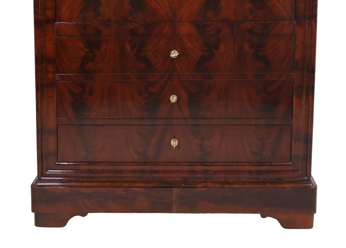  Louis Philippe Period Flamed Mahogany Secretary-photo-4