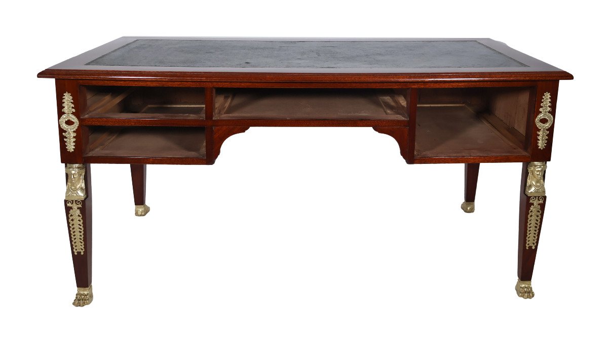 Double-sided Flat Desk Return From Egypt, Late 19th Century-photo-5