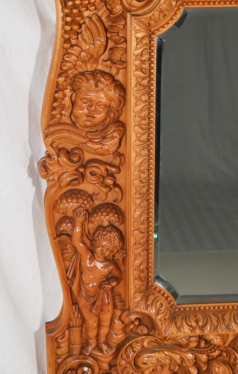  Regency Style Carved Mirror Mid 20th Century -photo-1