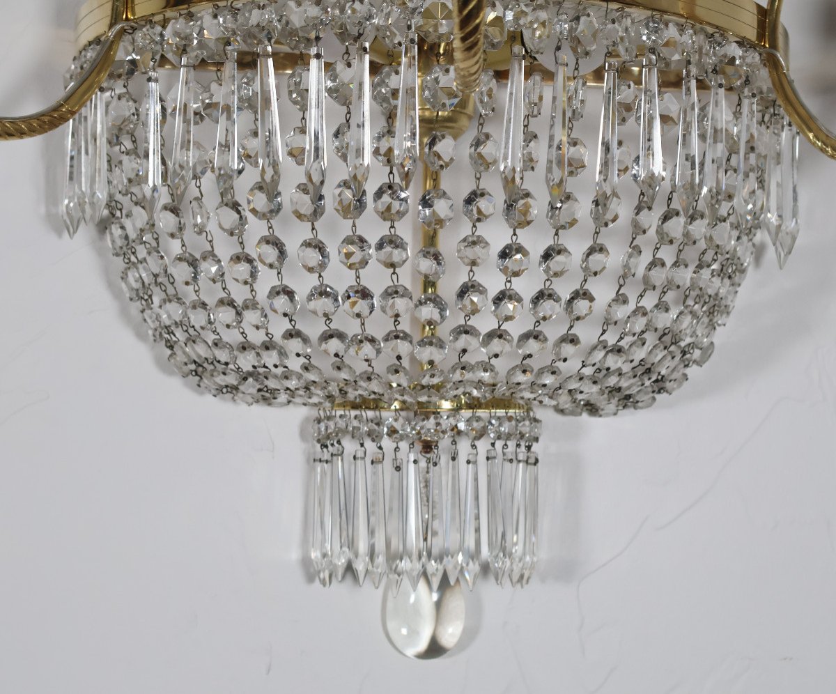 Louis XVI Style Basket Wall Lamp Early 20th Century -photo-7