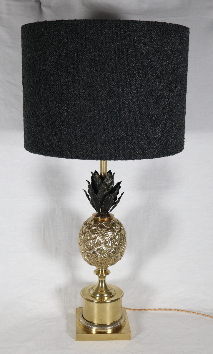 Pair Of Gilt Bronze Pineapple Lamps From The 70s -photo-5