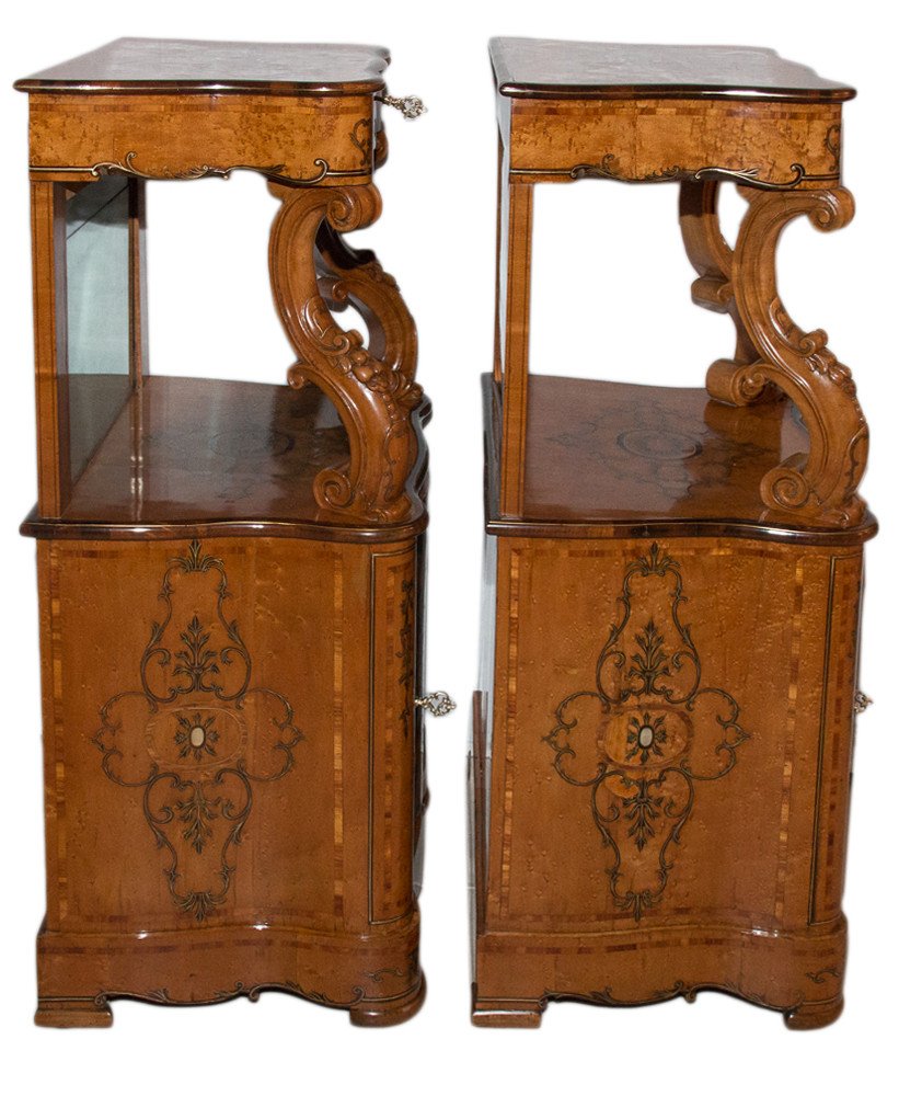 Pair Of Sicilian Sideboards, Mid-19th Century-photo-1